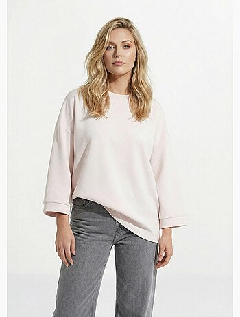 Sudadera de cuello redondo ancho, mangas 3/4 - AFIBEL