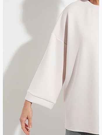 Sudadera de cuello redondo ancho, mangas 3/4 - AFIBEL