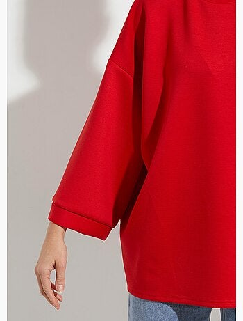 Sudadera de cuello redondo ancho, mangas 3/4 - AFIBEL