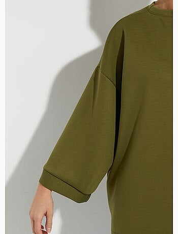 Sudadera de cuello redondo ancho, mangas 3/4 - AFIBEL