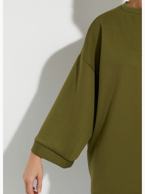 Sudadera de cuello redondo ancho, mangas 3/4 - AFIBEL - Kiabi