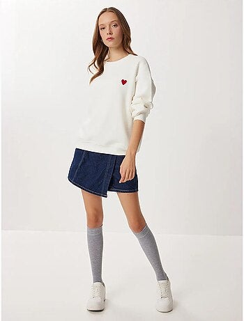 Sudadera de cuello redondo bordada estambul istanbul