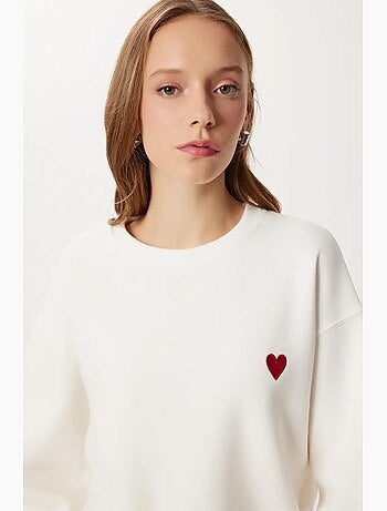 Sudadera de cuello redondo bordada estambul istanbul