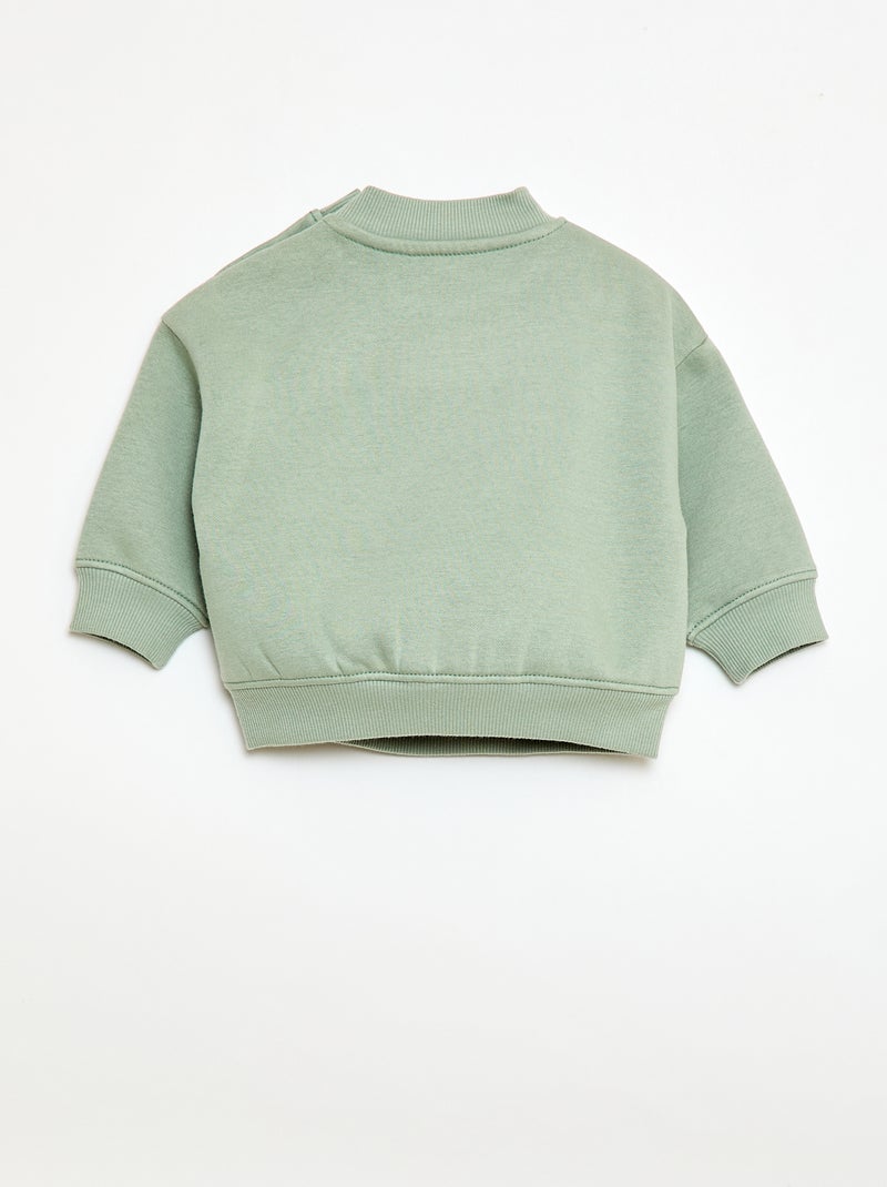 Sudadera de cuello redondo brother and sister Verde - Kiabi
