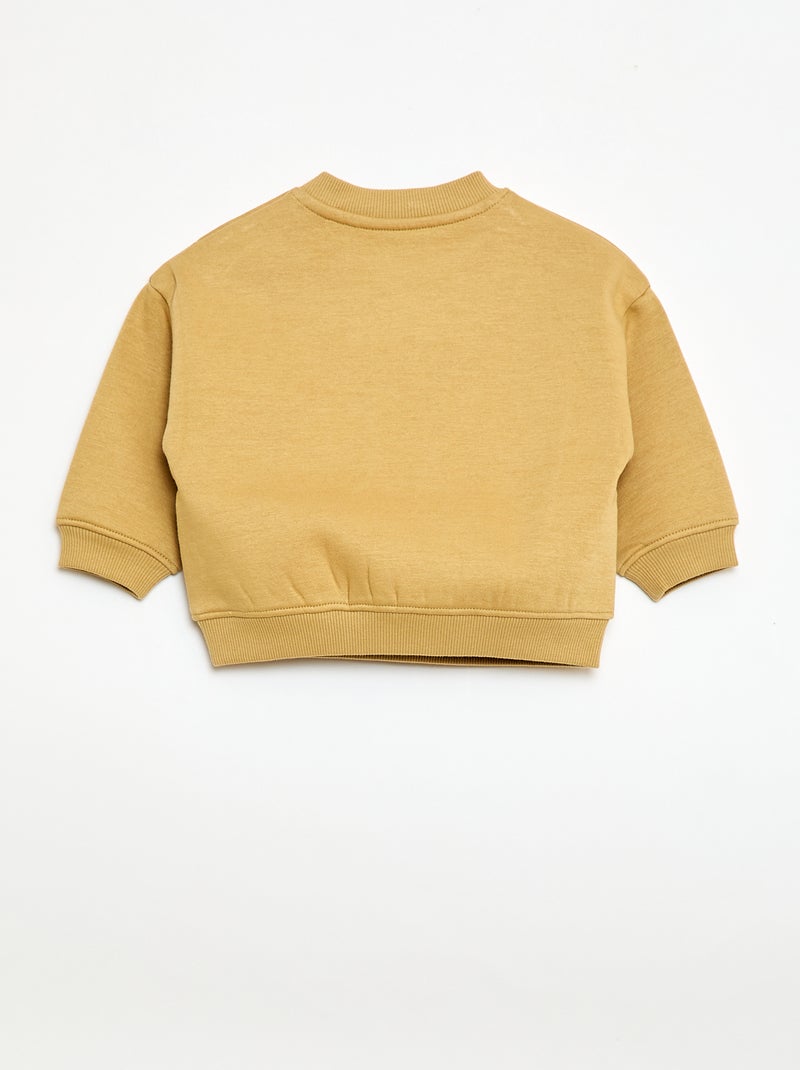 Sudadera de cuello redondo Brother & Sister Amarillo - Kiabi