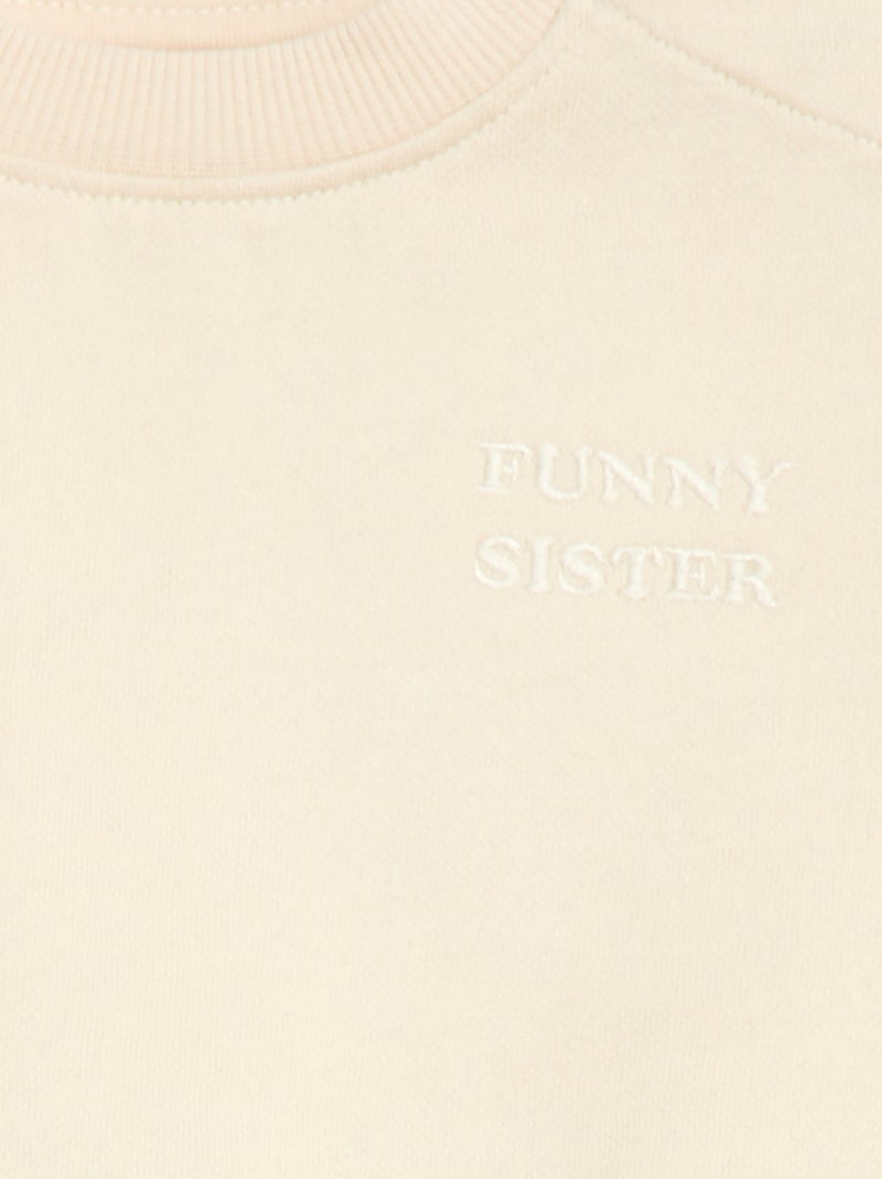 Sudadera de cuello redondo Brother & Sister Beige - Kiabi