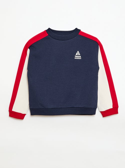 Sudadera de cuello redondo con bloques de color - Kiabi