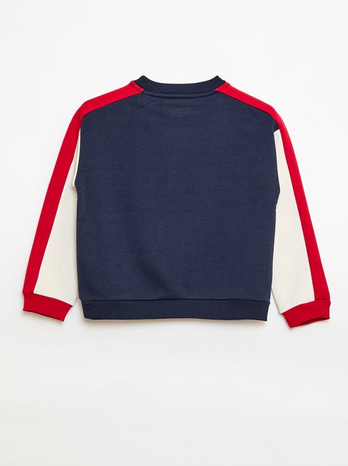Sudadera de cuello redondo con bloques de color - Kiabi