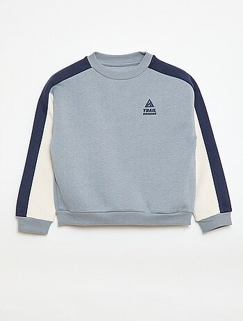 Sudadera de cuello redondo con bloques de color