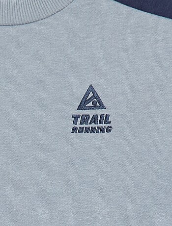 Sudadera de cuello redondo con bloques de color