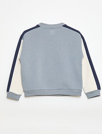 Sudadera de cuello redondo con bloques de color