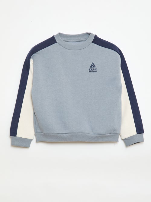 Sudadera de cuello redondo con bloques de color - Kiabi