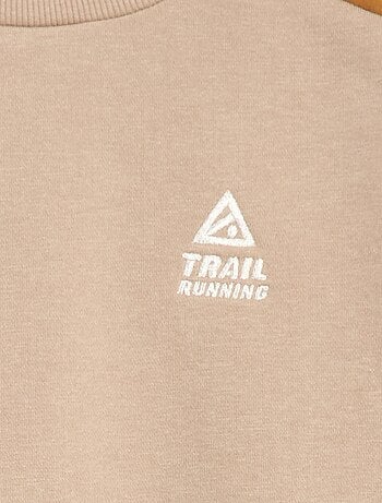 Sudadera de cuello redondo con bloques de color