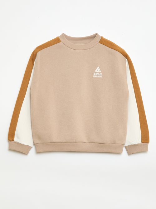 Sudadera de cuello redondo con bloques de color - Kiabi