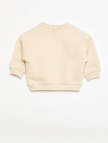 Sudadera de cuello redondo con bolsillo animado