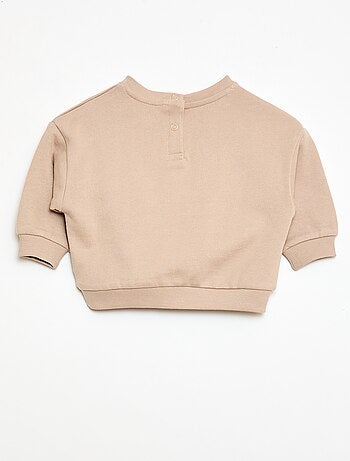 Sudadera de cuello redondo con bolsillo animado