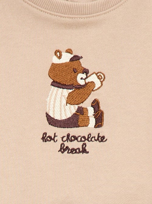 Sudadera de cuello redondo con bolsillo animado - Kiabi