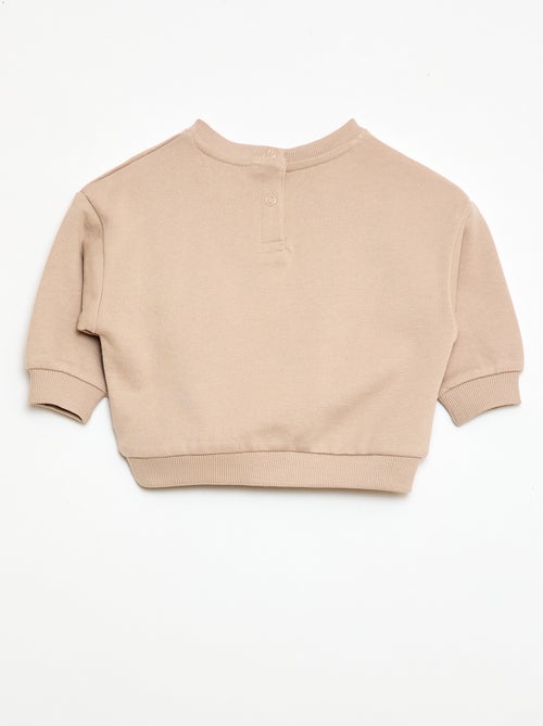 Sudadera de cuello redondo con bolsillo animado - Kiabi