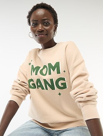 Sudadera de cuello redondo con diseño