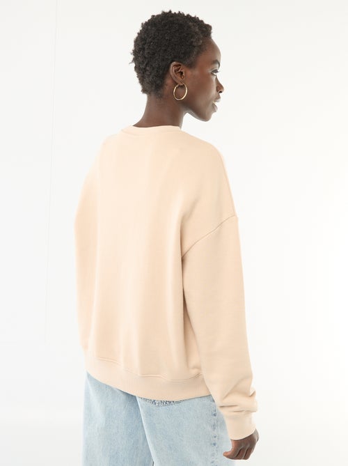 Sudadera de cuello redondo con diseño - Kiabi