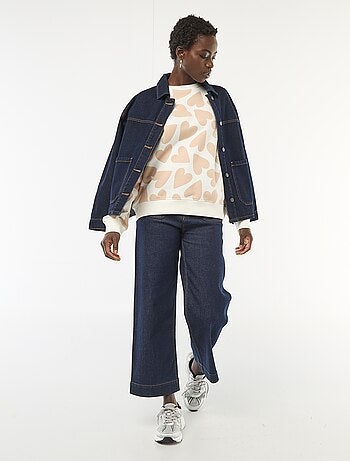 Sudadera de cuello redondo con diseño