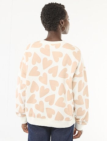 Sudadera de cuello redondo con diseño