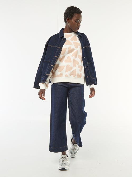 Sudadera de cuello redondo con diseño - Kiabi