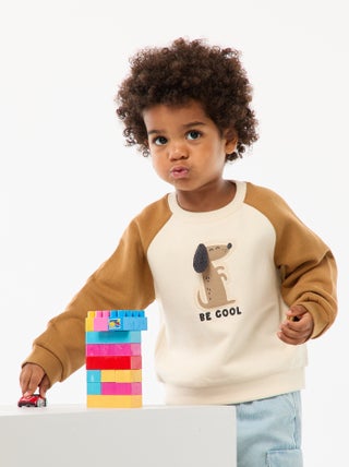 Sudadera de cuello redondo con diseño