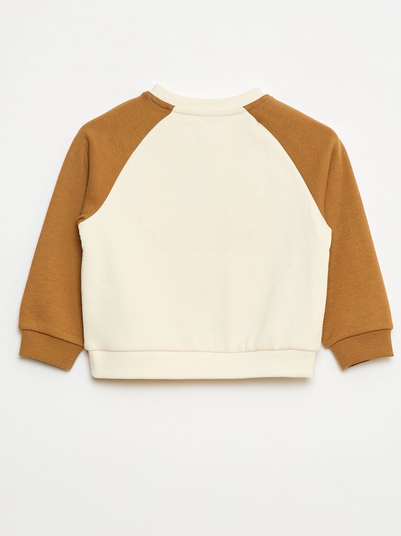 Sudadera de cuello redondo con diseño Blanco - Kiabi