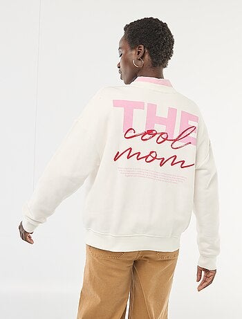 Sudadera de cuello redondo con diseño