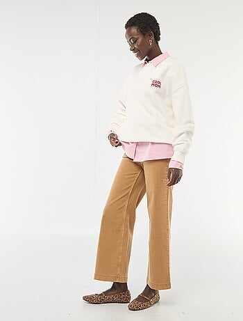 Sudadera de cuello redondo con diseño