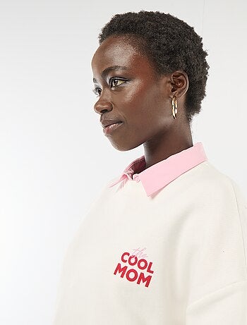 Sudadera de cuello redondo con diseño