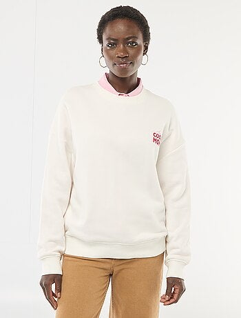 Sudadera de cuello redondo con diseño