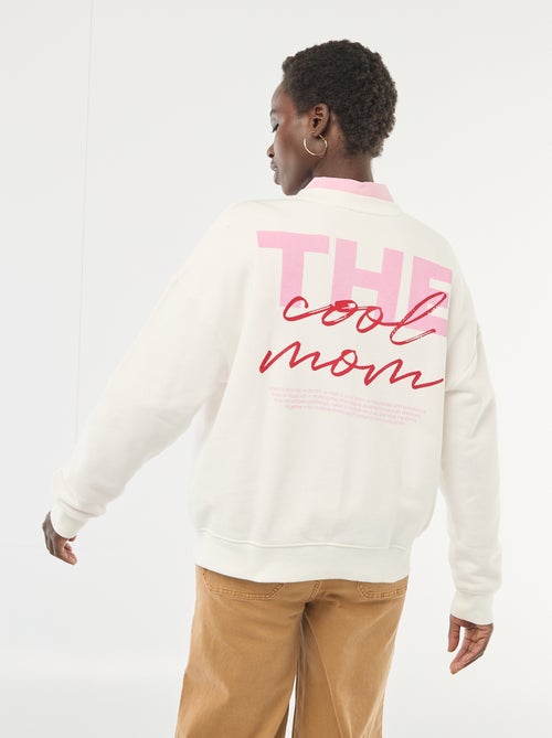 Sudadera de cuello redondo con diseño - Kiabi