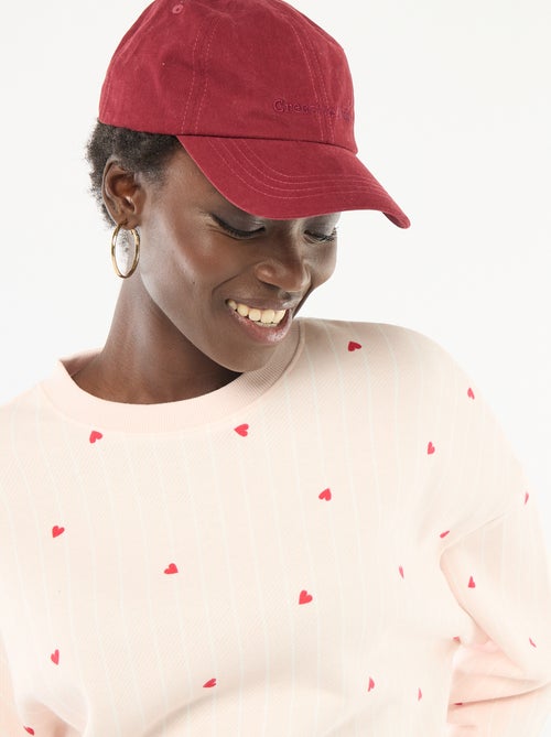 Sudadera de cuello redondo con diseño - Kiabi