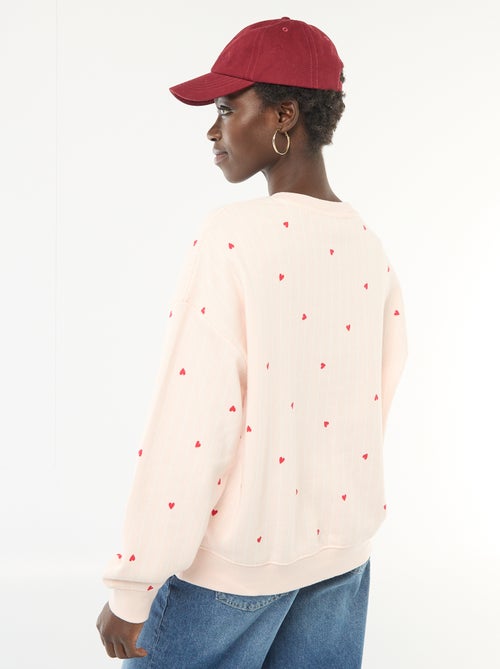 Sudadera de cuello redondo con diseño - Kiabi