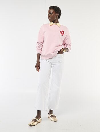 Sudadera de cuello redondo con diseño