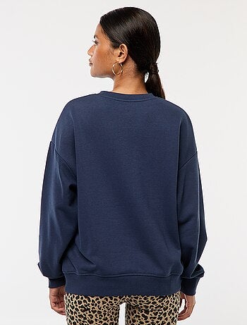 Sudadera de cuello redondo estampada