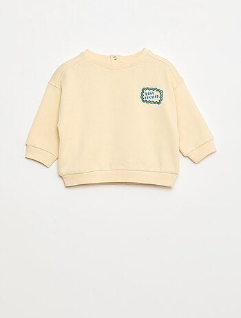 Sudadera de cuello redondo estampada