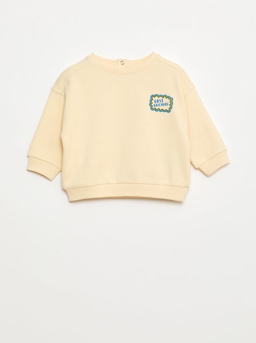 Sudadera de cuello redondo con estampado - Kiabi