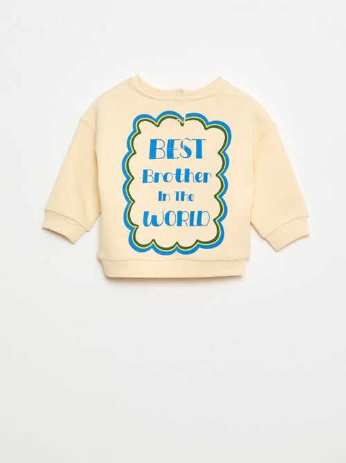 Sudadera de cuello redondo con estampado - Kiabi