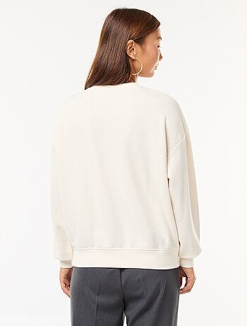 Sudadera de cuello redondo estampada
