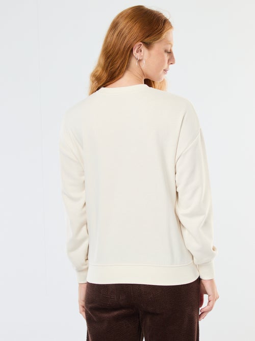 Sudadera de cuello redondo con estampado - Kiabi