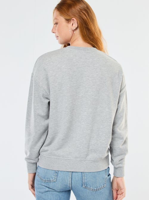 Sudadera de cuello redondo con estampado - Kiabi