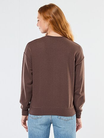 Sudadera de cuello redondo estampada