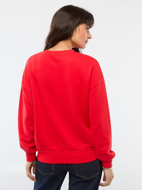 Sudadera de cuello redondo con estampado - Kiabi