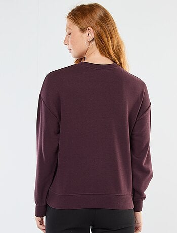 Sudadera de cuello redondo estampada
