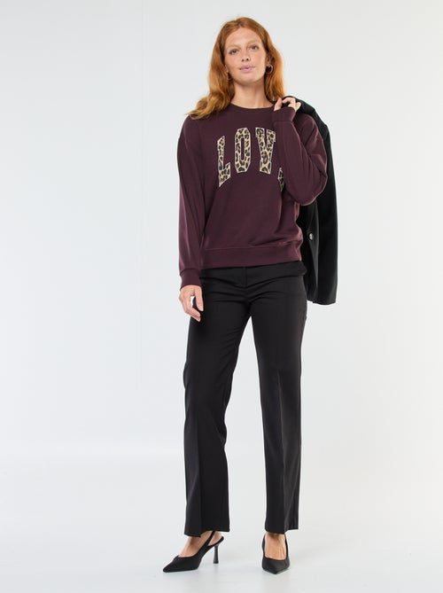 Sudadera de cuello redondo con estampado - Kiabi