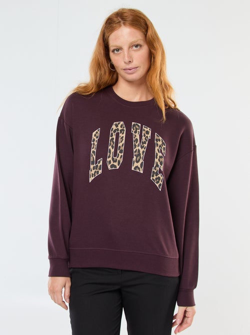 Sudadera de cuello redondo con estampado - Kiabi