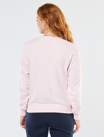 Sudadera de cuello redondo estampada